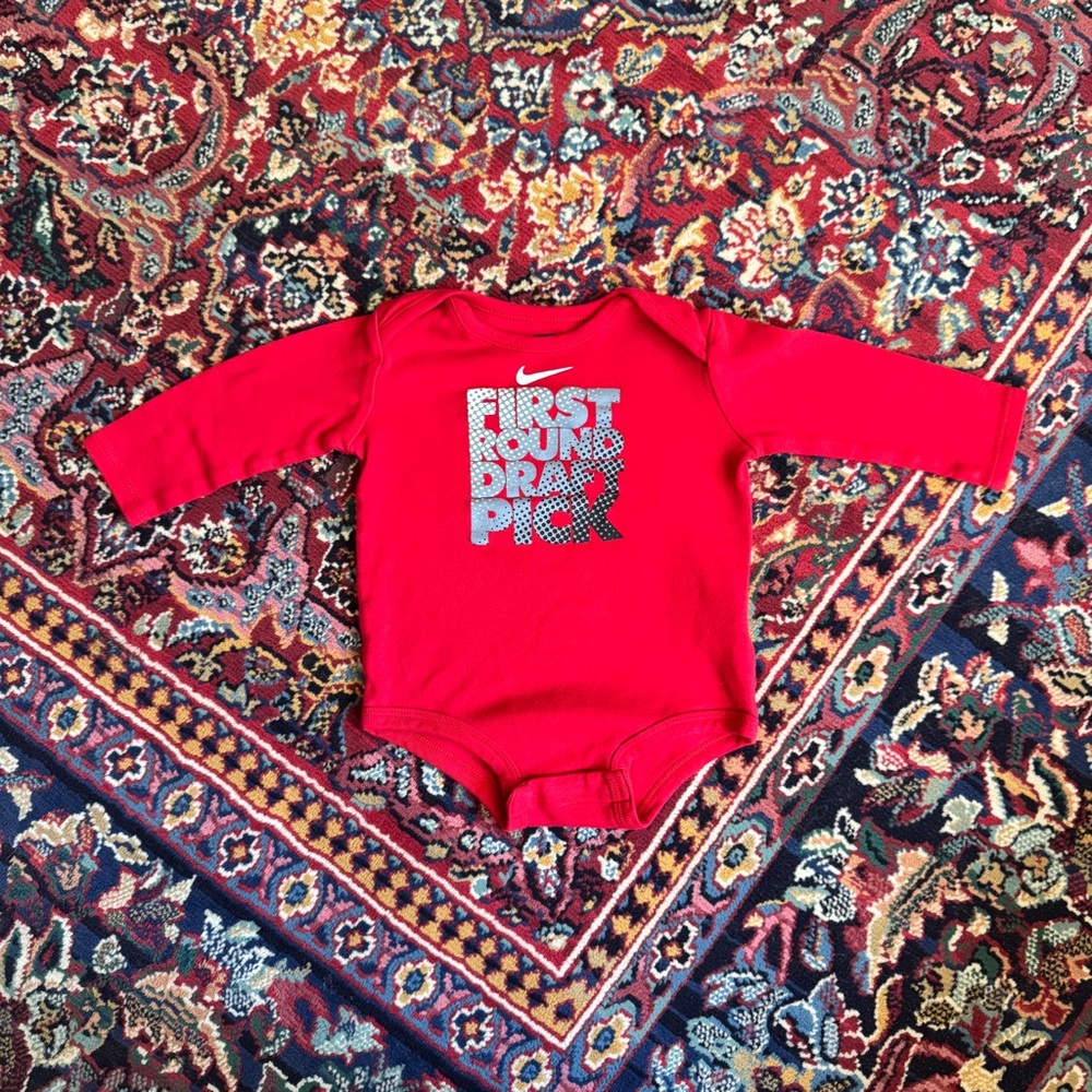 Nike Red Long Sleeve Bodysuit for Kids